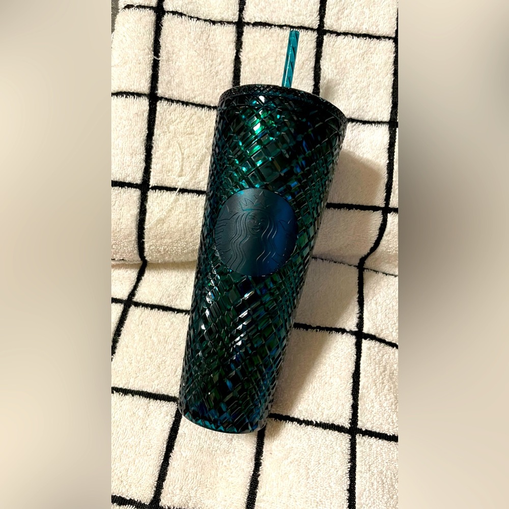 Holiday 2021 Green Jeweled Tumbler